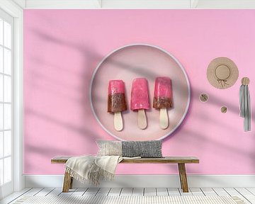 SF 12563736 colourful ice lollies on pastel background