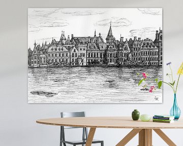 Pentekening van Den Haag, Buitenhof van Lonneke Kolkman
