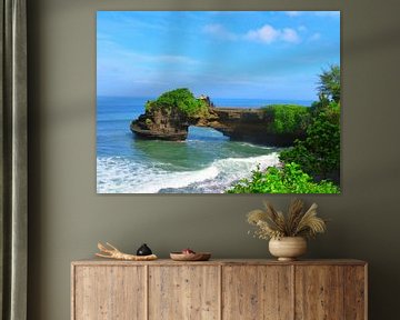 Tanah Lot Water Tempel in Bali van Thomas Zacharias