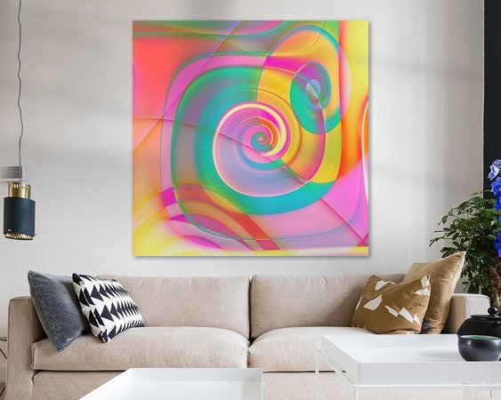 Voorbeeld van het werk in een kamer