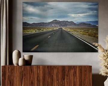Verlassener Highway in den Vereinigten Staaten ( Roadtrip Highway Route 66) von Bart Schmitz