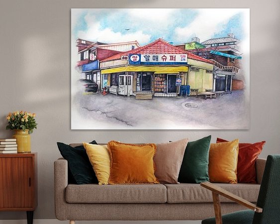 Example of the artwork in a room