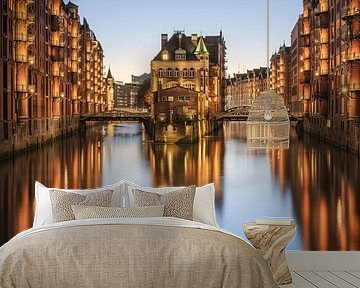 Speicherstadt Hamburg at blue hour by Robin Oelschlegel