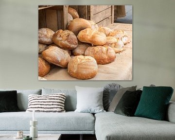 Fresh breads on a French market by Josephine Huibregtse