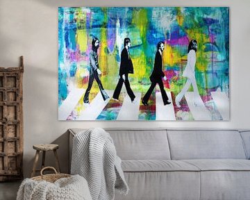 Die Beatles "Farben Blau" von Kathleen Artist Fine Art