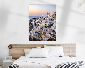 Coucher de soleil sur Santorin, Grèce sur Teun Janssen