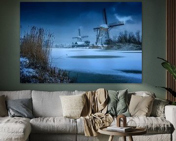 Winter windmolens van Ruud Peters