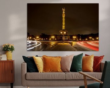 Berlin by night - Siegessäule - Tiergarten by Marianne Twijnstra