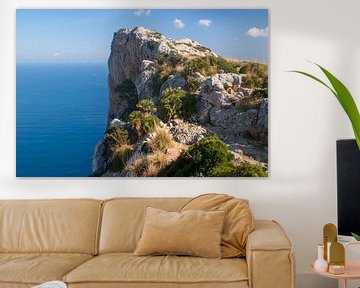 View of the sea and the rocky coast near Cap Formentor by Hans-Heinrich Runge