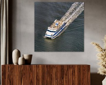 Triptych 1/3 - Arrival ferry Vlieland by Roel Ovinge
