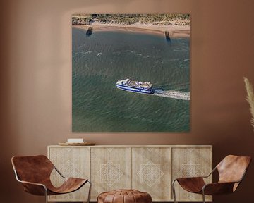 Triptych 2/3 - Arrival ferry Vlieland by Roel Ovinge