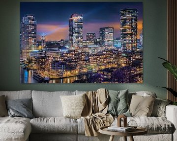 Skyline en Cityscape Rotterdam van Original Mostert Photography