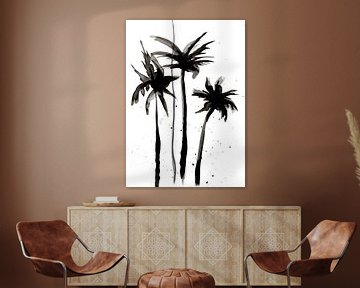 Ink Palm Trees by Stephanie Franken