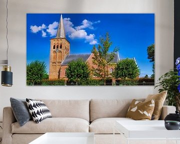 ‎⁨Kerk, Tzummarum in Friesland van Digital Art Nederland