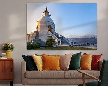 Peace Pagoda in Pokhara, Nepal by Jan Schuler