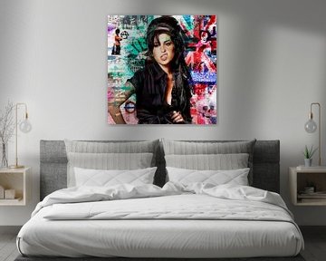 Amy Winehouse van Rene Ladenius Digital Art