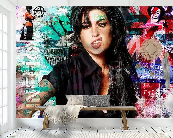 Beispiel fototapete: Amy Winehouse von Rene Ladenius Digital Art