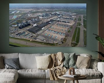 Aerial view of Schiphol during the Corona crisis by aerovista luchtfotografie