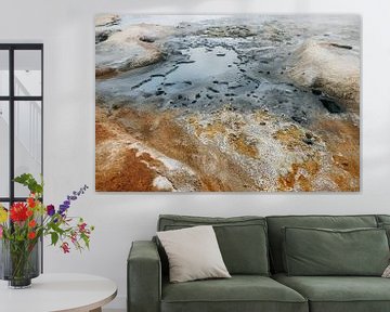 Ijslands landschap ❘  Geyser ❘ dramatische sfeer ❘ Fotografisch werk ❘ Kleurrijk Ijsland van Floor Bogaerts