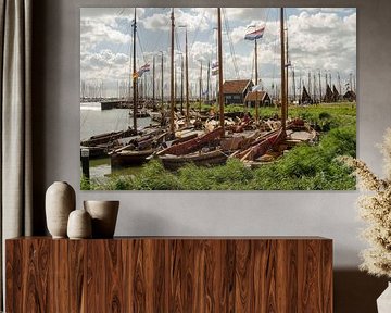 vele botters in de haven