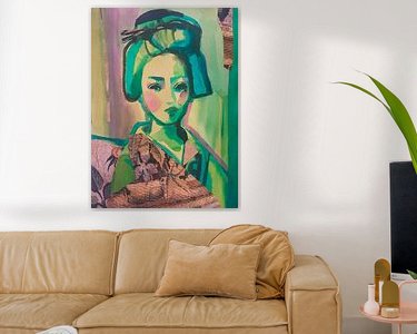 Voorbeeld van het werk in een kamer