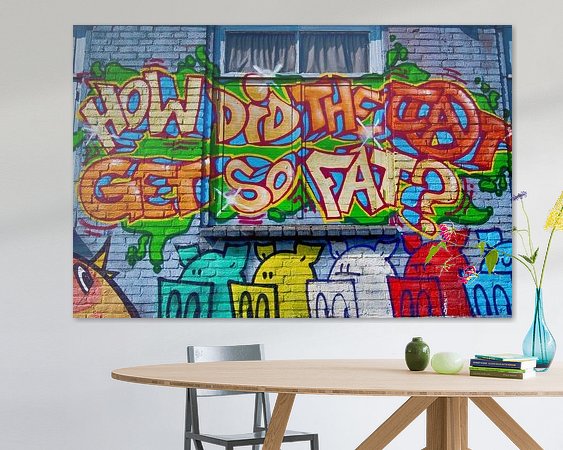 Voorbeeld van het werk in een kamer