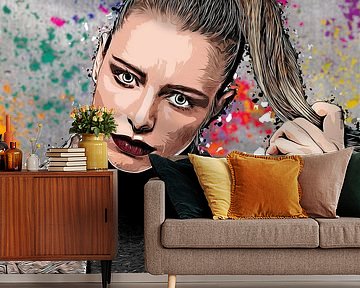 Young woman with pout