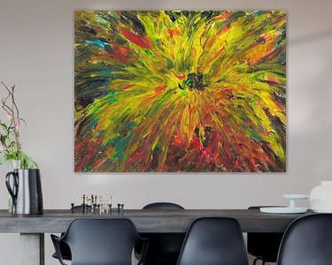 Voorbeeld van het werk in een kamer