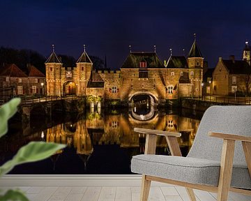 Koppelpoort in Amersfoort (Nederland) tijdens het blauwe uur van Mayra Fotografie