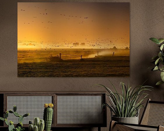 Voorbeeld van het werk in een kamer