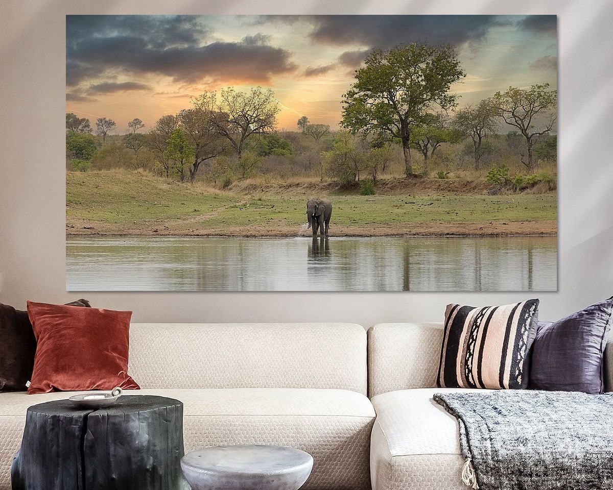 Voorbeeld van het werk in een kamer