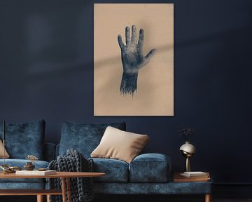 In The Palm Of My Hand - Surrealistische Double Exposure  Print van MDRN HOME
