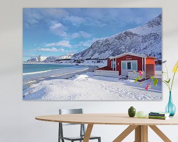 Winter op de Lofoten van Reinhard  Pantke