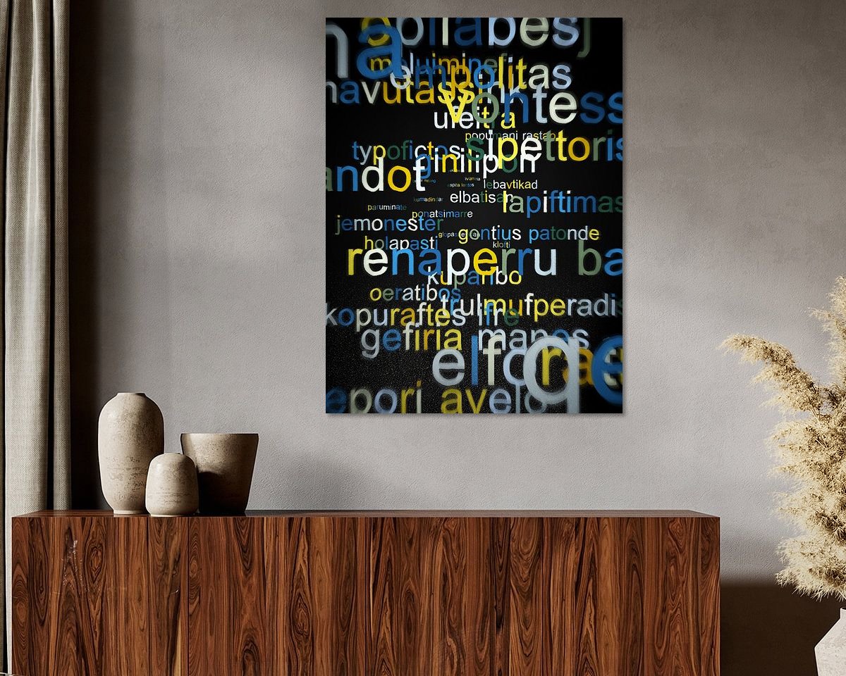 Voorbeeld van het werk in een kamer