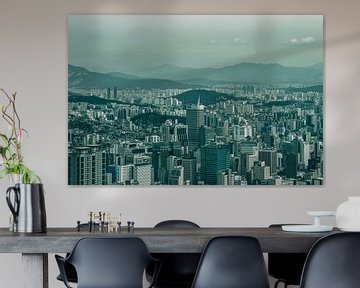 Gebirgige Skyline von Seoul von Mickéle Godderis