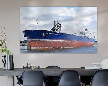 Large sea tanker in Rotterdam by Piet Kooistra