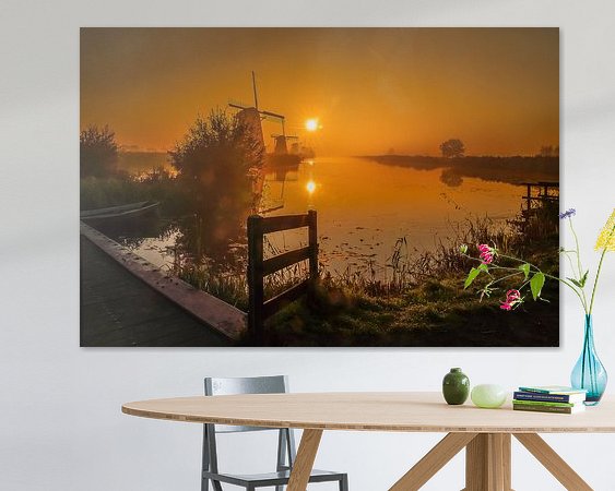 Voorbeeld van het werk in een kamer