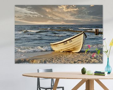 Fishing boat on the beach by Martina Fornal