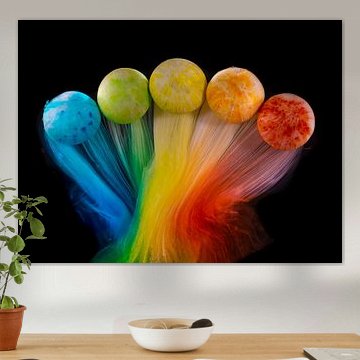 un arc-en-ciel qui coule