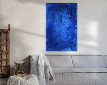 Monochromes Farbbild: Blau – Blick auf den Meeresgrund