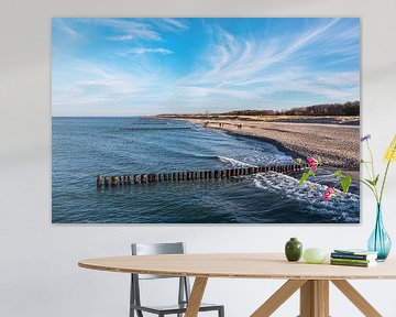 Groynes at the Baltic Sea coast in Graal-Müritz by Rico Ködder