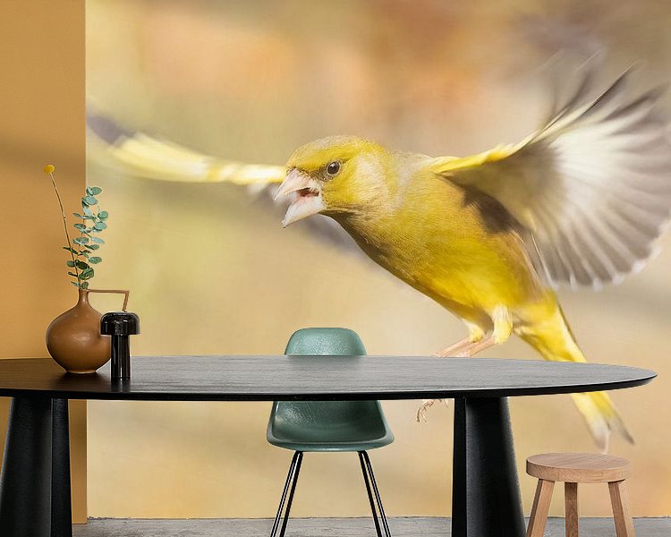 Voorbeeld van het werk in een kamer