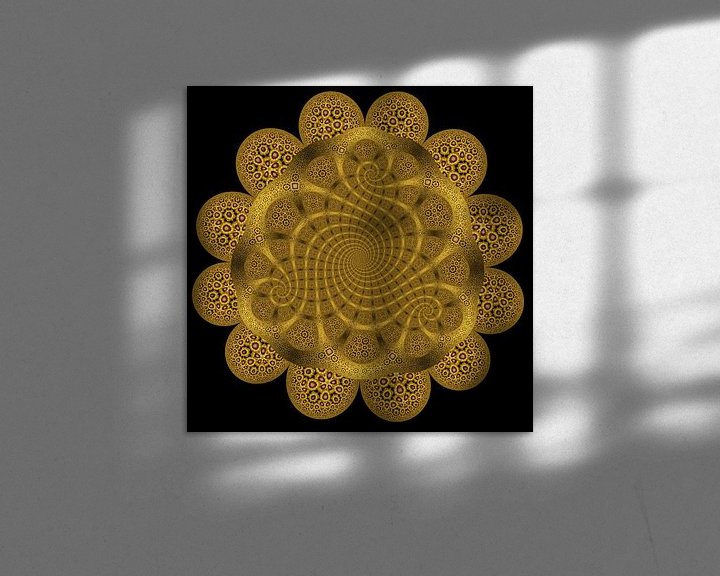 Impression: Trio spirale de tournesols II sur Tis Veugen