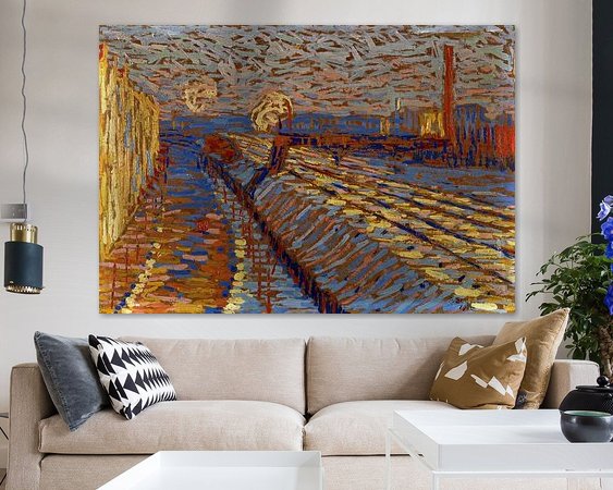 Voorbeeld van het werk in een kamer