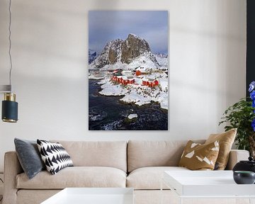Winteridylle op de Lofoten van Reinhard  Pantke