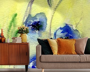 blaue Mohnblumen - blauwe klaprozen von Claudia Gründler