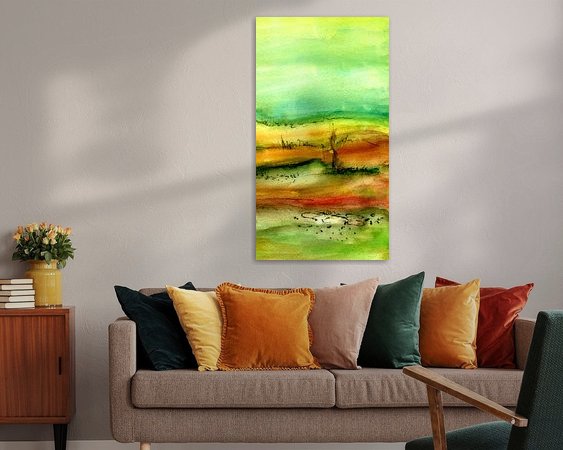 Voorbeeld van het werk in een kamer