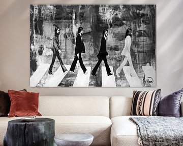 De Beatles Black & White van Kathleen Artist Fine Art