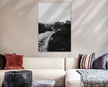 Le Lemelerberg près de Lemele, un paysage accidenté en noir et blanc | Photographie en plein air sur Holly Klein Oonk