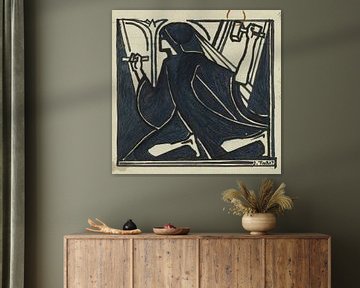 Knielende figuur met hamer en beitel, Jan Toorop